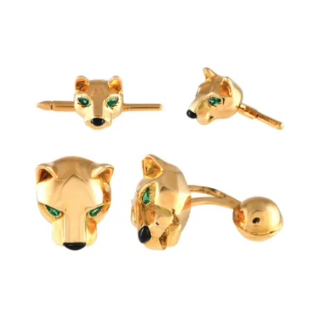 Cartier Boutons de manchette « Panthère » émeraude