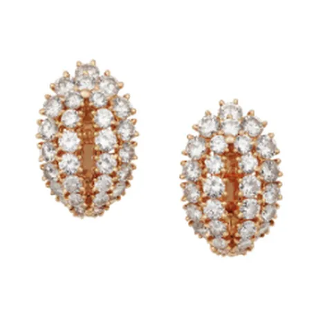 Cartier Clips d'oreilles bombé diamant