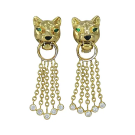 Cartier Clips d'oreilles « Panthère » émeraude