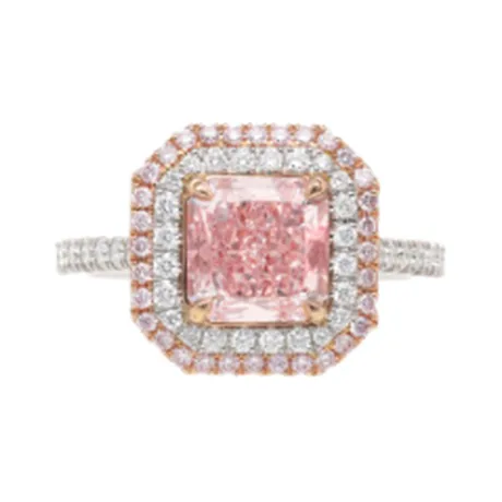 High Jewelry Bague diamant rose fancy 2,06 ct