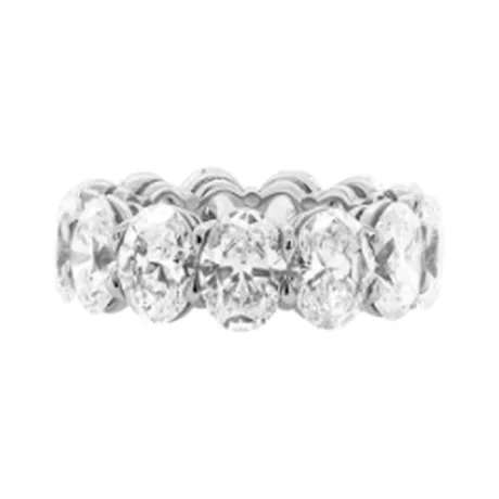 High Jewelry Bague éternité diamant ovale 13,08 ct