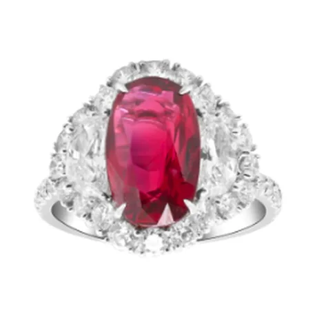 High Jewelry Bague rubis « sang de pigeon » du Mozambique 4,22 ct