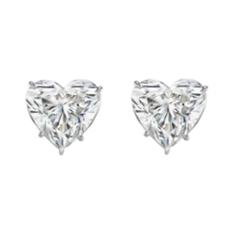 High Jewelry Boucles d'oreilles cœur diamant 6,02 ct
