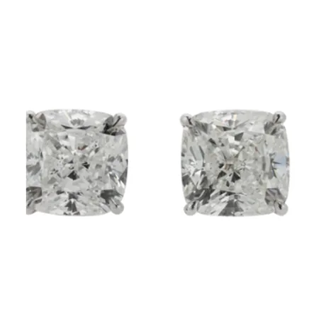 High Jewelry Boucles d'oreilles diamant coussin 10,04 ct