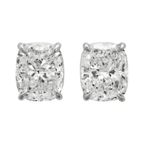 High Jewelry Boucles d'oreilles diamant coussin 10,21 ct
