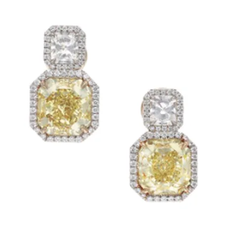 High Jewelry Boucles d'oreilles diamant jaune fancy 10,45 ct