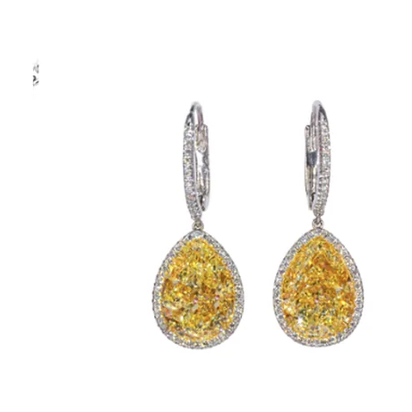 High Jewelry Boucles d'oreilles diamant jaune fancy 12,75 ct