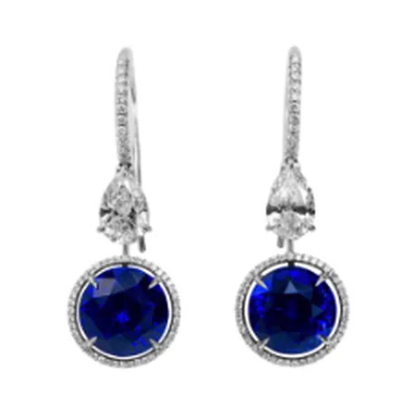 High Jewelry Boucles d'oreilles saphir de Ceylan 11,98 ct
