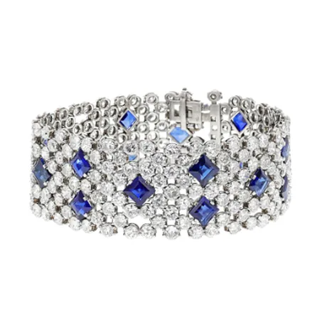 High Jewelry Bracelet Art déco saphir