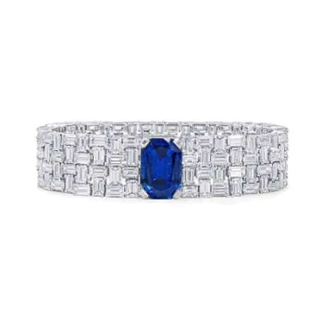 High Jewelry Bracelet convertible saphir de Birmanie 18,66 ct