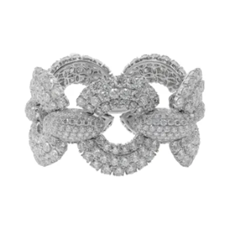 High Jewelry Bracelet maillons diamant rond 80,00 ct