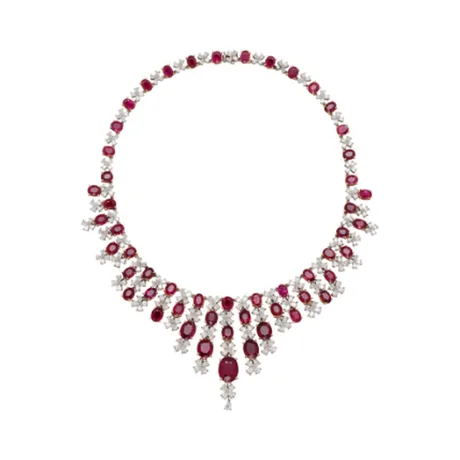 High Jewelry Collier rubis de Birmanie 79,85 ct