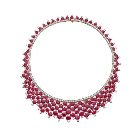 High Jewelry Collier rubis du Mozambique 84,62 ct