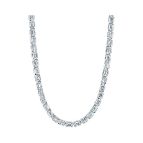 High Jewelry Collier serti clos rivière 30,00 ct platine