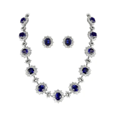 High Jewelry Parure demi saphir