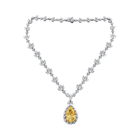High Jewelry Pendentif diamant jaune fancy 35,31 ct