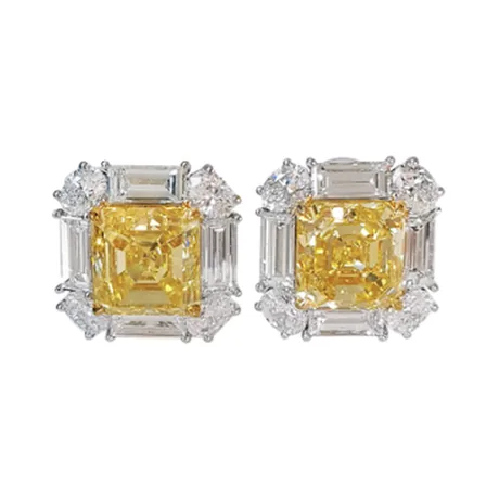 High Jewelry Puces diamant jaune vif 6,02 ct