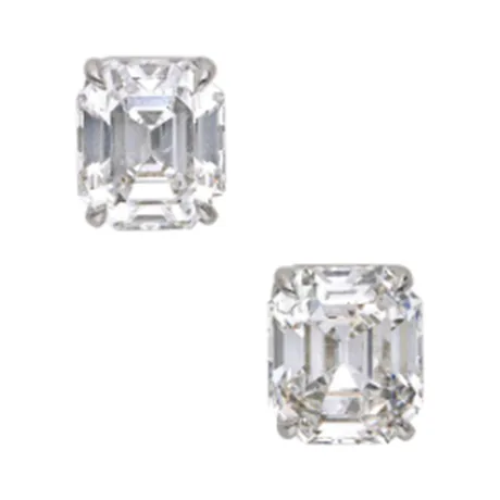 High Jewelry Puces diamant taille émeraude 10,33 ct