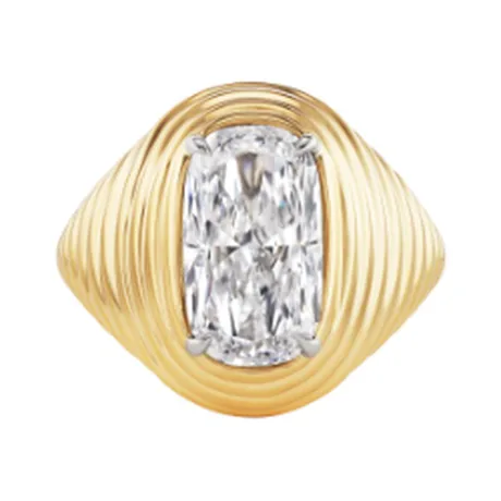 High Jewelry Solitaire diamant coussin 4,05 ct