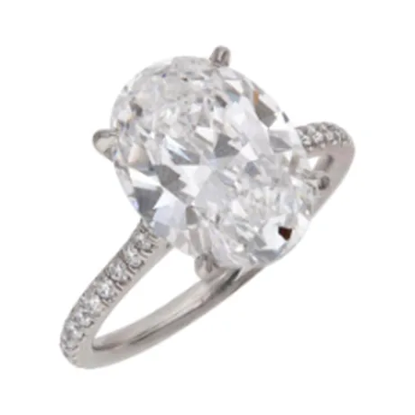 High Jewelry Solitaire diamant ovale 4,22 ct