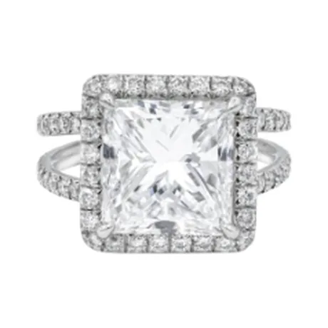 High Jewelry Solitaire diamant princesse 5,09 ct