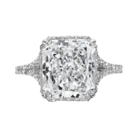 High Jewelry Solitaire diamant radiant 4,76 ct