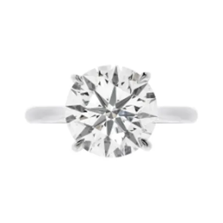 High Jewelry Solitaire diamant rond 4,14 ct