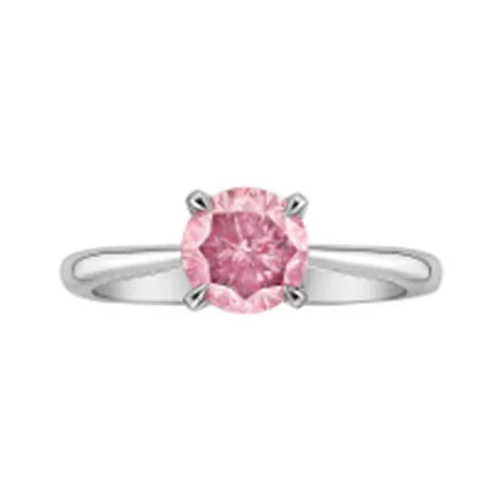 High Jewelry Solitaire diamant rose fancy 1,00 ct