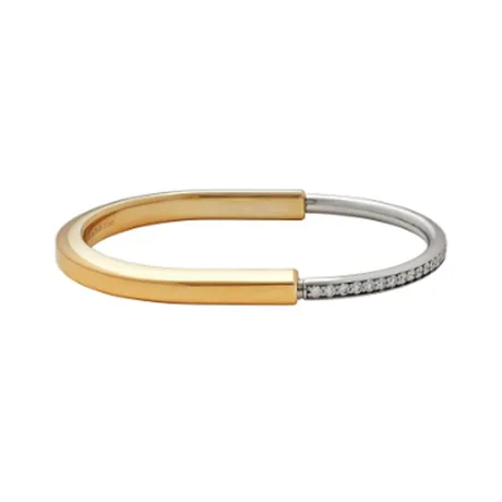 Tiffany & Co. Bracelet demi pavé cadenas diamant