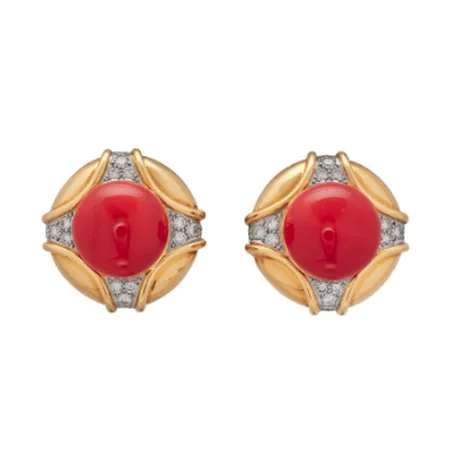 Tiffany & Co. Clips d'oreilles corail