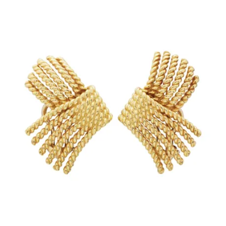 Tiffany & Co. Clips d'oreilles corde or
