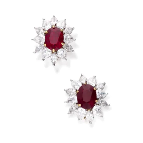 Tiffany & Co. Clips d'oreilles rubis 7,35 ct