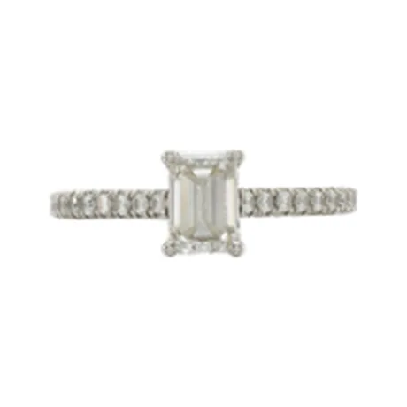 Tiffany & Co. Solitaire diamant taille émeraude 0,73 ct