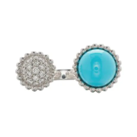 Van Cleef & Arpels Bague « Perlée » turquoise