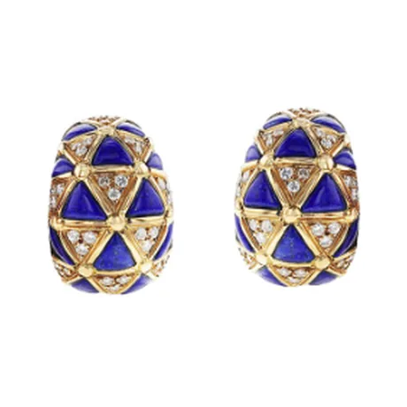 Van Cleef & Arpels Boucles d'oreilles « Maryline » lapis-lazuli