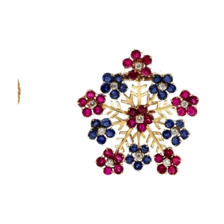 Van Cleef & Arpels Broche Snowflake rubis