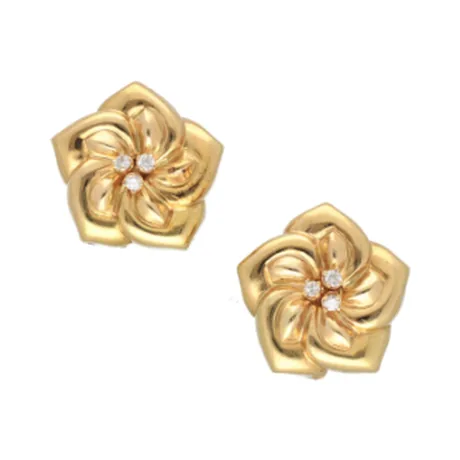 Van Cleef & Arpels Clips d'oreilles Floral diamant