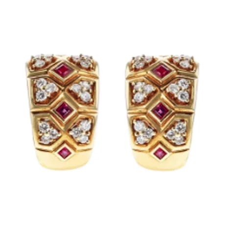 Van Cleef & Arpels Clips d'oreilles rubis