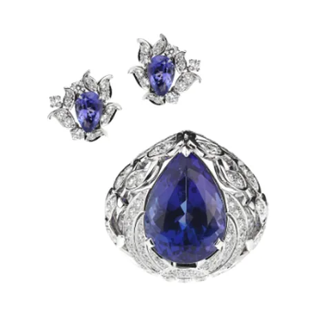 Van Cleef & Arpels Demi-parure « Les Jardins » tanzanite