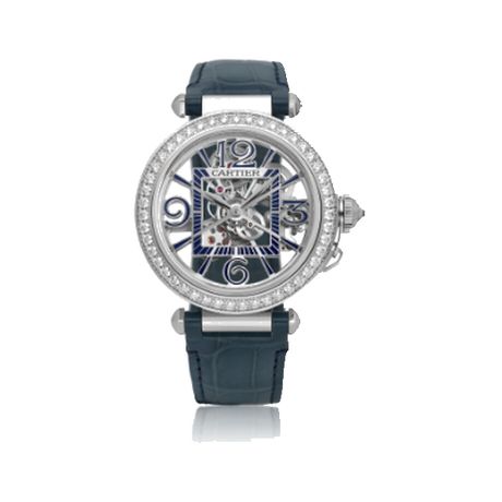 Cartier Pasha de Cartier (reference HPIO1483). A 41mm white gold diamond-set automatic