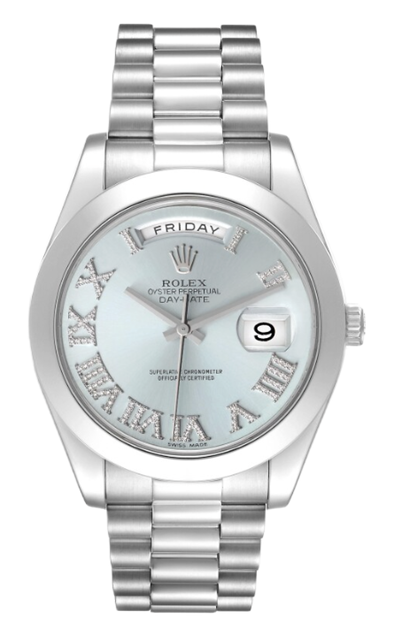 Rolex Day-Date II ‘Ice Blue’ Roman, réf. 218206