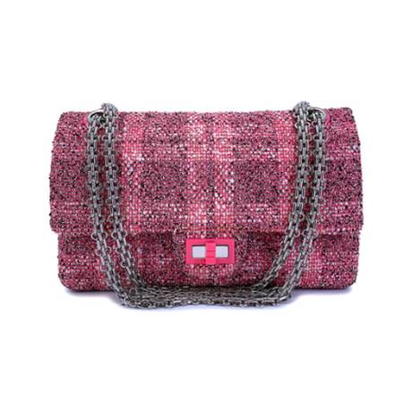 Chanel 2.55 Reissue 225 Flap, tweed Pink, ruthénium