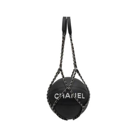 Chanel Basketball & Black, caoutchouc & veau & filet Silver & Black, argenté