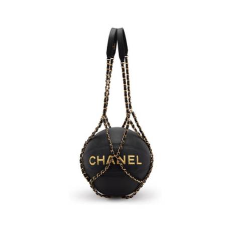 Chanel Basketball & Black Chain, caoutchouc & veau & filet Gold & Black, doré