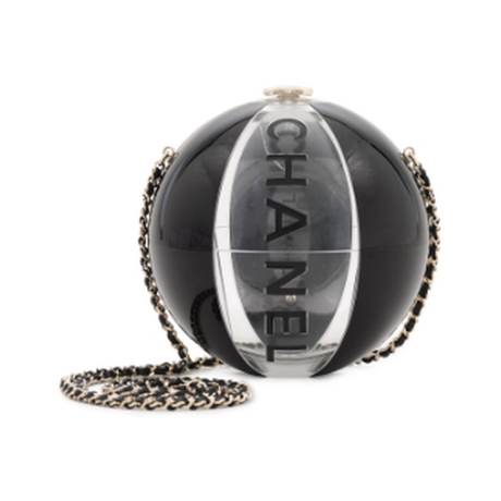 Chanel Beach Ball Minaudière, résine Black, argenté