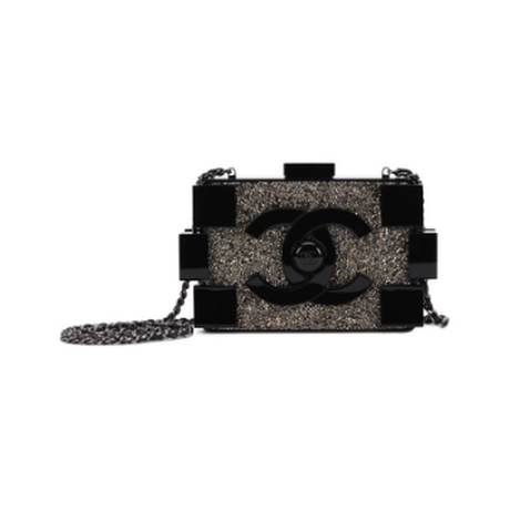 Chanel Boy Brick Lego, plexiglas & strass & cristaux Black & Silver & Bronze Supermarket