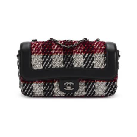 Chanel Coco Corset Flap Dark, tweed & veau Multicolor, argenté