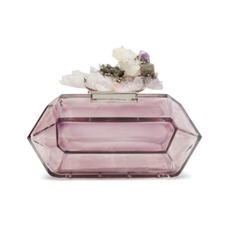 Chanel Géode Purple Minaudière Clutch, acrylique Amethyst, argenté