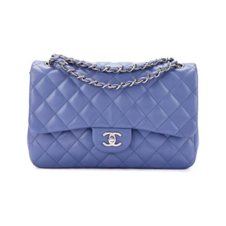 Chanel Large Timeless Classic Double Flap, agneau matelassé Lavender Purple, argenté