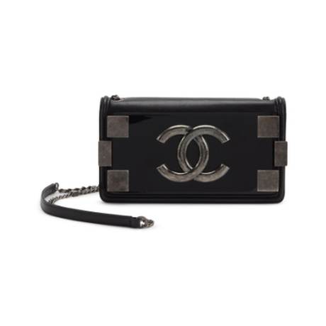 Chanel Lego Brick, agneau & plexiglas matelassé Black, ruthénium